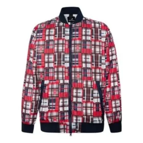 Bomber utilitaria estampada, tallas asiáticas «Rojo-Blanco»