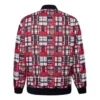Bomber utilitaria estampada, tallas asiáticas «Rojo-Blanco»
