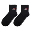 Calcetines cortos con parche bordado de zapatillas, dos pares «Negro»