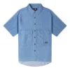 Camisa de cambray de alta calidad, tallas asiáticas, «Azul índigo»