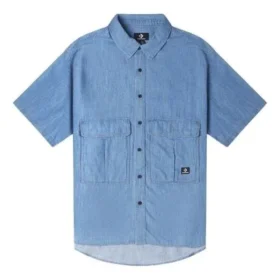 Camisa de cambray de alta calidad, tallas asiáticas, «Azul índigo»