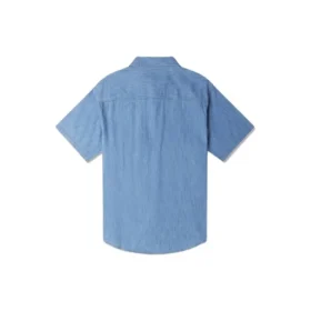 Camisa de cambray de alta calidad, tallas asiáticas, «Azul índigo»