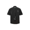Camisa de manga corta con bolsillos, tallas asiáticas «Negro»