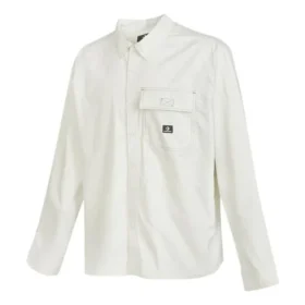 Camisa de manga larga con botones tejida, tallas asiáticas «Blanco»