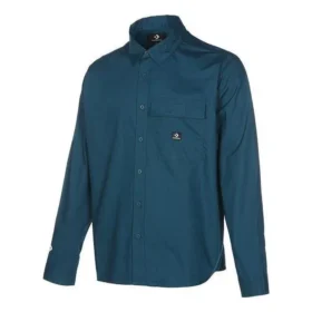 Camisa de manga larga con botones y tejido «Verde»