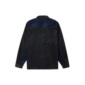 Camisa de pana con bloques de color Tallas asiáticas «Navy Black»