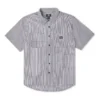 Camisa de sastre a rayas con botones, tallas asiáticas, «Gris»