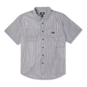 Camisa de sastre a rayas con botones, tallas asiáticas, «Gris»