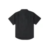Camisa de sastre tejida lisa con botones, tallas asiáticas, «Negro»