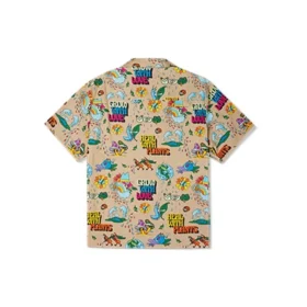 Camisa Plant Print Resort Tallas asiáticas «Nomad Khaki»