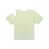 Camiseta ajustada asimétrica de punto retorcido, tallas asiáticas, «Verde»