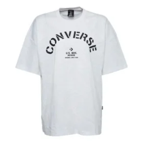 Camiseta Boxy de malla Areca Palm, tallas asiáticas «Blanco Negro»
