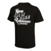 Camiseta casual de manga corta con cuello redondo y estampado en la espalda para hombre de Converse, color negro