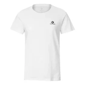 Camiseta casual de manga corta con logo en blanco