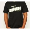 Camiseta casual de manga corta Converse para hombre con estampado de letras sueltas, color negro