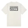 Camiseta casual retro de manga corta con estampado de letras en amarillo crema