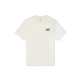 Camiseta casual retro de manga corta con estampado de letras en amarillo crema