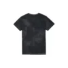 Camiseta casual retro lavada de manga corta, color negro