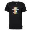 Camiseta clásica básica de corte ajustado con estampado y manga corta, color negro
