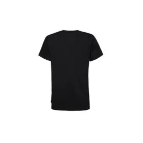 Camiseta clásica básica de corte ajustado con estampado y manga corta, color negro