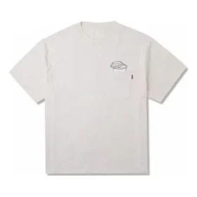 Camiseta con bolsillo de skateboard, tallas asiáticas «Beige»