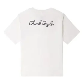 Camiseta con botones y logotipo de Chuck Taylor, tallas asiáticas, «Blanco»