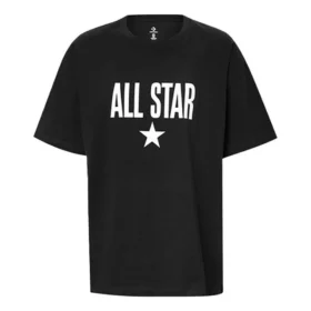Camiseta con el logotipo de Chuck Taylor All Star, tallas asiáticas «Negro Blanco»