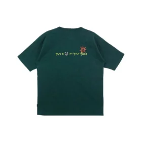 Camiseta con el logotipo «Put-a-Smile-On-Your-Face» Tallas asiáticas «Verde»