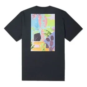 Camiseta con gráfico Neon Nature, tallas asiáticas, «Negro»