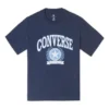 Camiseta con gráfico retro universitario, tallas asiáticas «Azul»
