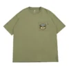 Camiseta con logo en el bolsillo, tallas asiáticas «Army Green»