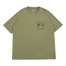 Camiseta con logo en el bolsillo, tallas asiáticas «Army Green»