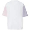 Camiseta con logo impreso, tallas asiáticas «Blanco Rosa»