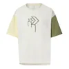 Camiseta con logo impreso Tallas asiáticas «Blanco Verde»