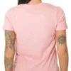 Camiseta con logotipo en el centro delantero, tallas asiáticas «Rosa Blanco»