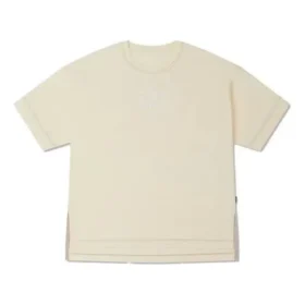 Camiseta con logotipo y costuras en contraste Talla asiática «Beige»