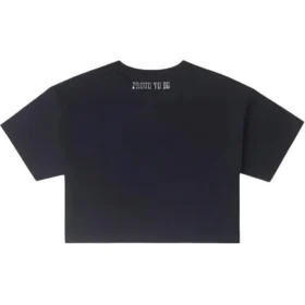 Camiseta corta oversize «Proud To Be» Tallas asiáticas «Negro»