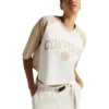Camiseta corta retro, tallas asiáticas «Egret»