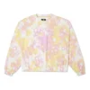 Camiseta de algodón con estampado floral lavado y cuello redondo, tallas asiáticas «Rosa»