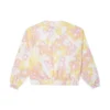 Camiseta de algodón con estampado floral lavado y cuello redondo, tallas asiáticas «Rosa»
