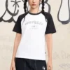 Camiseta de béisbol con logotipo, tallas asiáticas, «Blanco Negro»