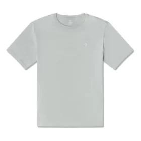 Camiseta de corte estándar con estrella bordada en forma de chevron Talla asiática «Gris»