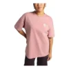 Camiseta de cuello redondo con estampado floral, tallas asiáticas, «rosa»