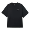 Camiseta de cuello redondo con parche de zapatillas Chuck Taylor Tallas asiáticas «Negro»