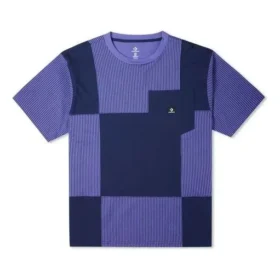 Camiseta de jersey con bloques de color y bolsillo, tallas asiáticas «Purple»