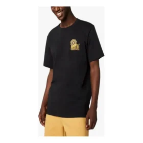 Camiseta de manga corta con apliques para hombre, color negro Camiseta de manga corta con apliques para hombre, color negro