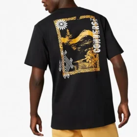 Camiseta de manga corta con apliques para hombre, color negro Camiseta de manga corta con apliques para hombre, color negro