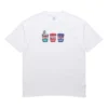 Camiseta de manga corta con apliques Pics Unisex Blanca
