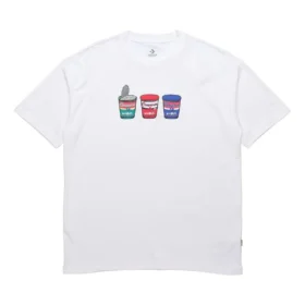 Camiseta de manga corta con apliques Pics Unisex Blanca Camiseta de manga corta con apliques Pics Unisex Blanca