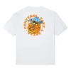 Camiseta de manga corta con cuello redondo holgada con estampado de dibujos animados de Converse para hombre, color blanco
